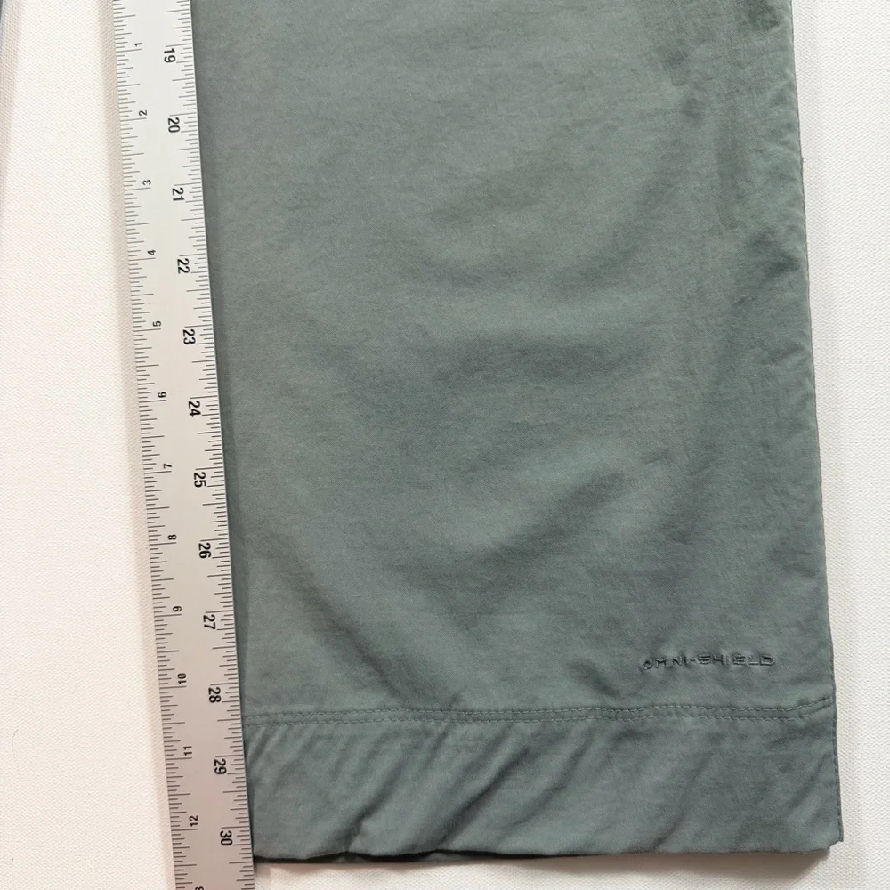 Columbia Omni-Shield Women’s Hiking Pants Size 14 Gray Green Outdoor Trail - Picture 9 of 12
